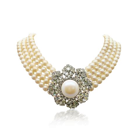 dior pearl choker